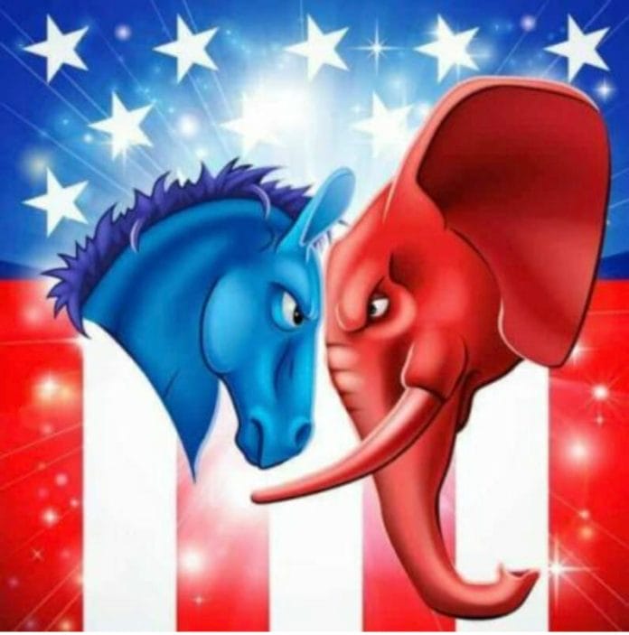 politicking American politics concept illustration